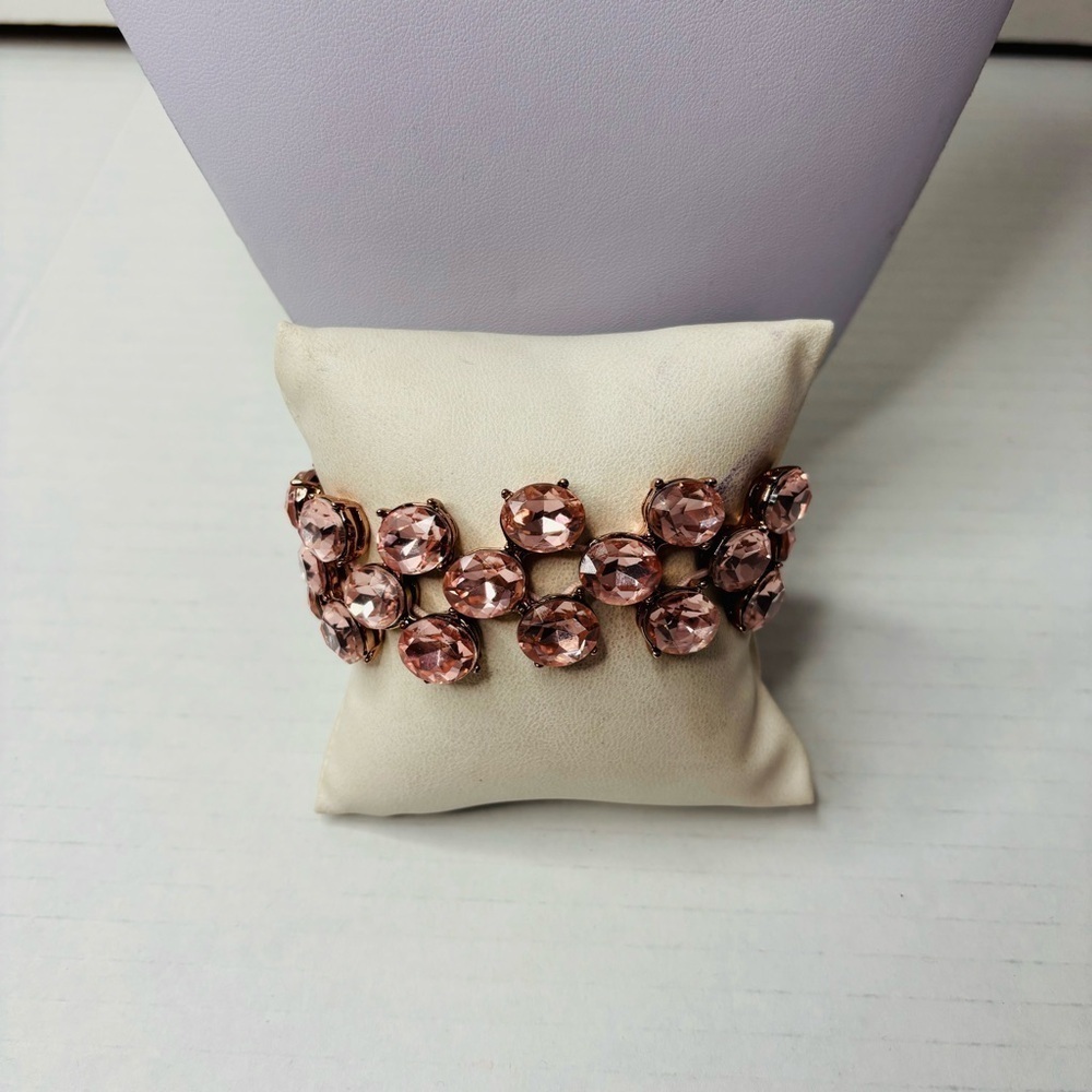 MONET Pink Beaded Elastic Bracelet